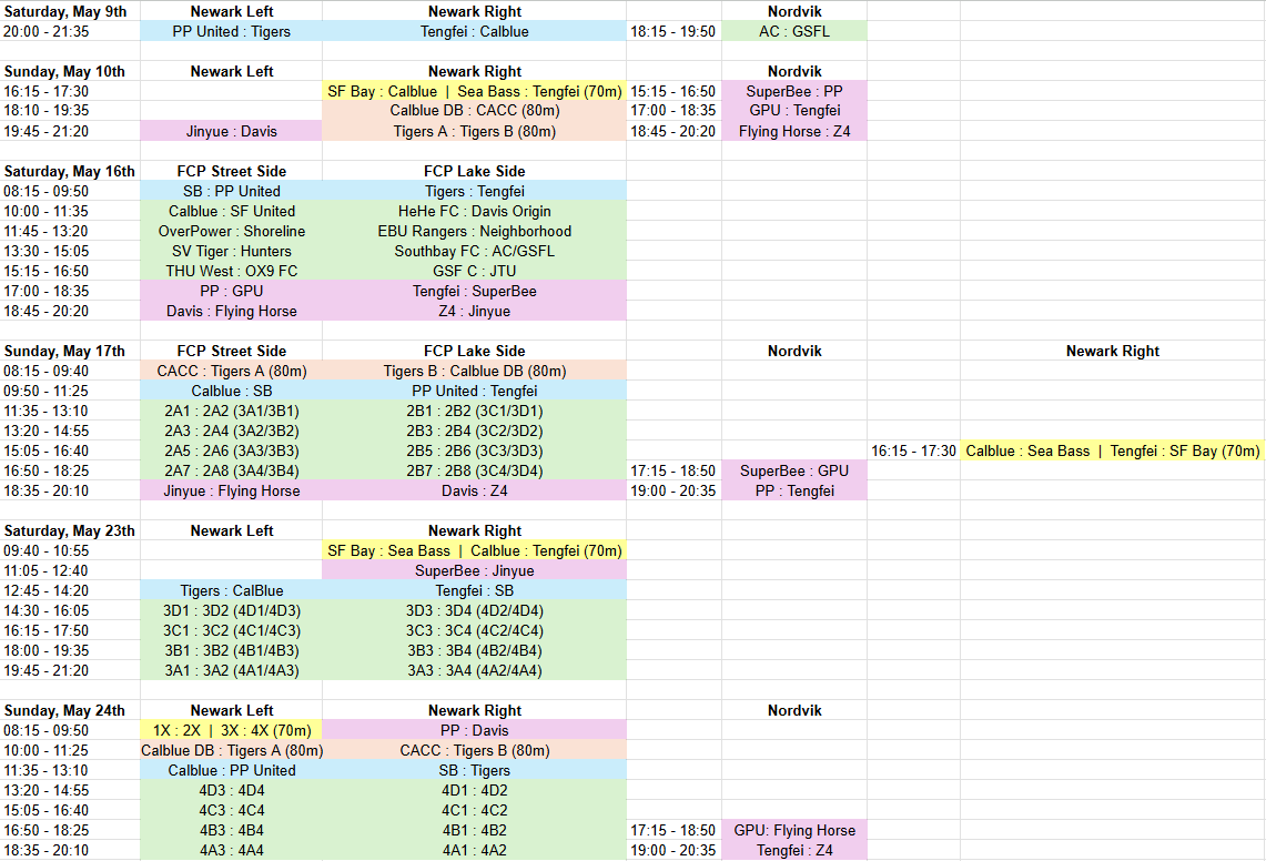 Match Schedule